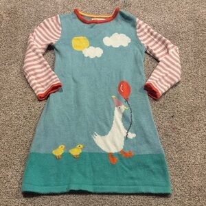 Mini Boden Long Sleeve Mother Goose Appliqué Dress size 2T